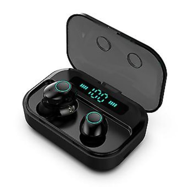 Bluetooth Hörlurar Headset 5.0 TWS Trådlösa Hörlurar Smart Touch Headset (M7-Svart)