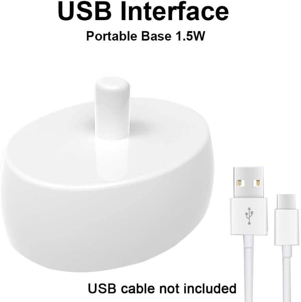 Elektrisk tannbørsteladerbase, 1,5W, USB-grensesnitt