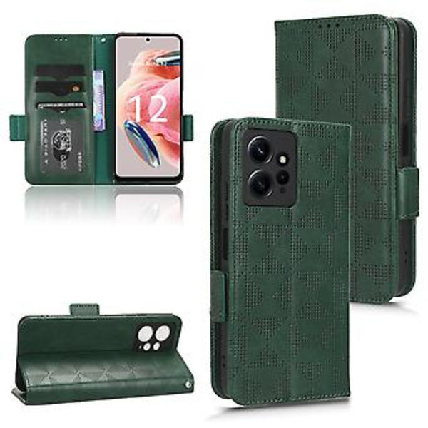 Läderfodral för Xiaomi Redmi Note 12 4G Global (Grön)