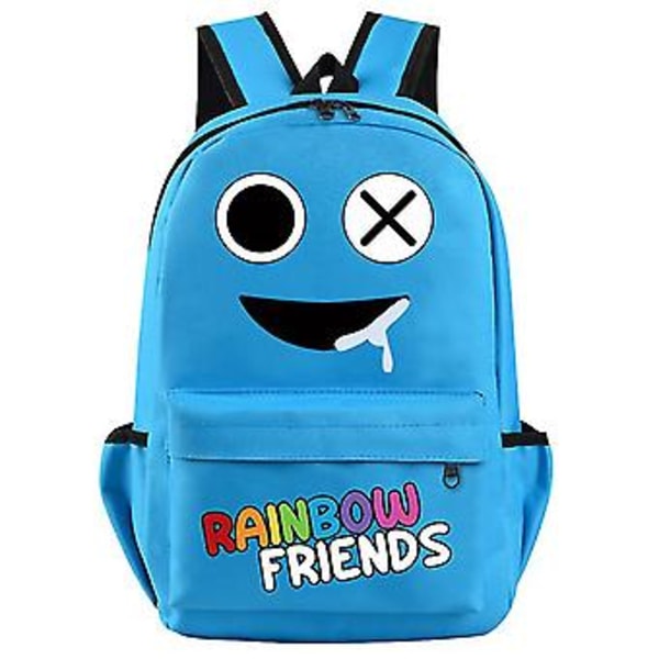 Rainbow Friends Skolesekk Gutter Ryggsekk Jenter Bokveske Barn Gave (Himmelblå)