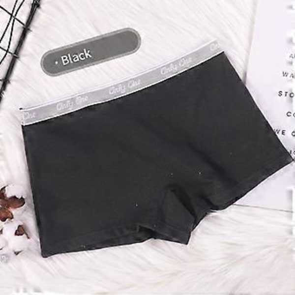 Dame Bomuld Boxer Shorts Strækbare Anti-Gnidning Ultra Bløde Boy Shorts Bukser No Show Dame Boyshort (2XL Sort)