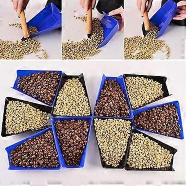 Snack Serveringsbrett Gjenbrukbart Stabilt Stor Kapasitet Kaffebønne Smaksprøve Cupping Brett for Spisestue Qinhai( Atrovirens)