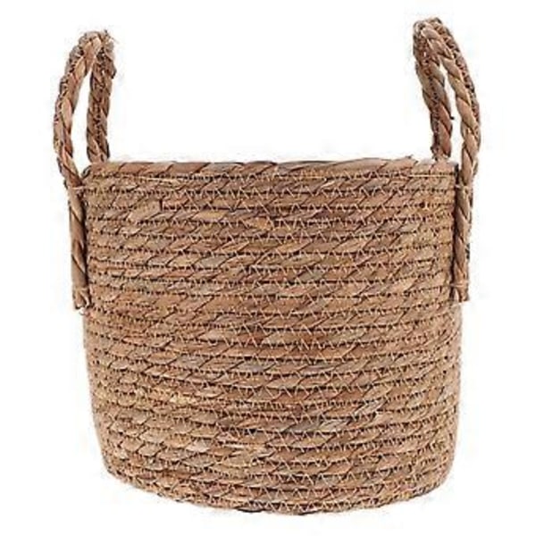 1st Heminredning Retro Förvaring Halm Blomkruka Multifunktionell Blomlåda (25CM)