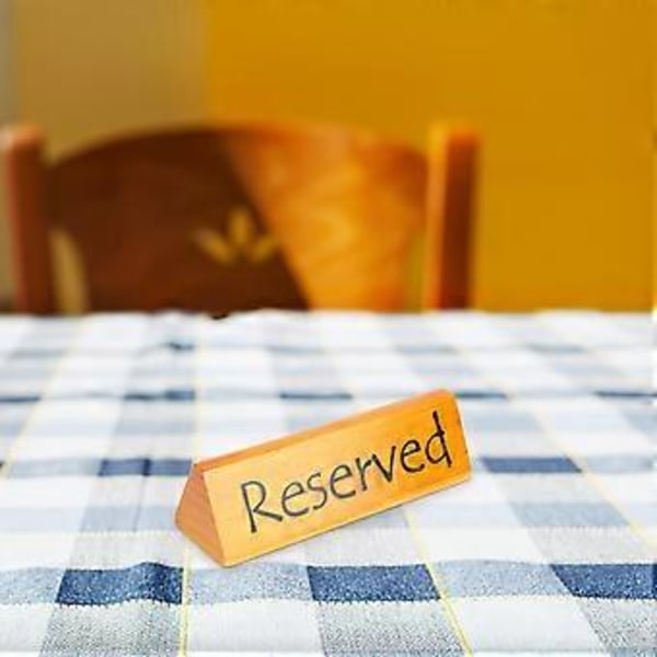 Reserverat Bordsskylt Reserverad Stolskylt Dubbelsidig Skylt för Restaurang Bröllopsstolar