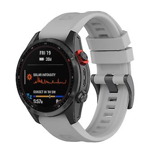 Silikonarmband för Garmin Fenix 7S (Grå)