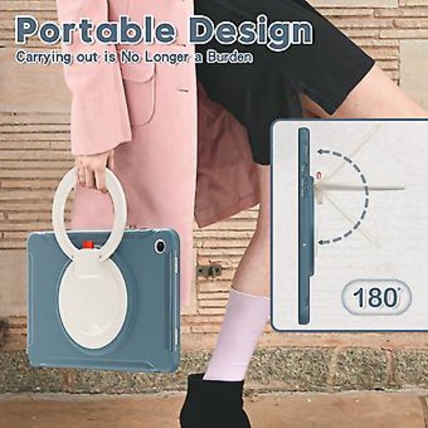 TPU + PC Skyddande Tabletfodral För Samsung Galaxy Tab A9+ (Kornblått)