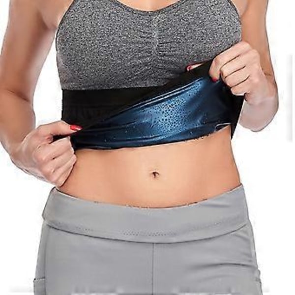 Midjetränare för Kvinnor Nedre Magfett - Bastudräkt Svettbälte Magtrimmer (L-XL Svart)