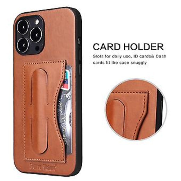 Fierre Shann Holder PU Telefonetui til iPhone 15 Plus (Brun)