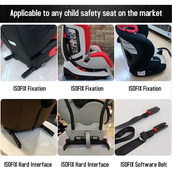 Universell bilbarnstolsfästesats för ISOFIX-bälte