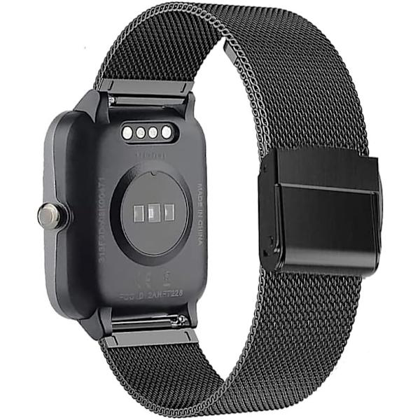 Release Watch Strap, Mesh Woven Metal Watch Band Clasp för män och
