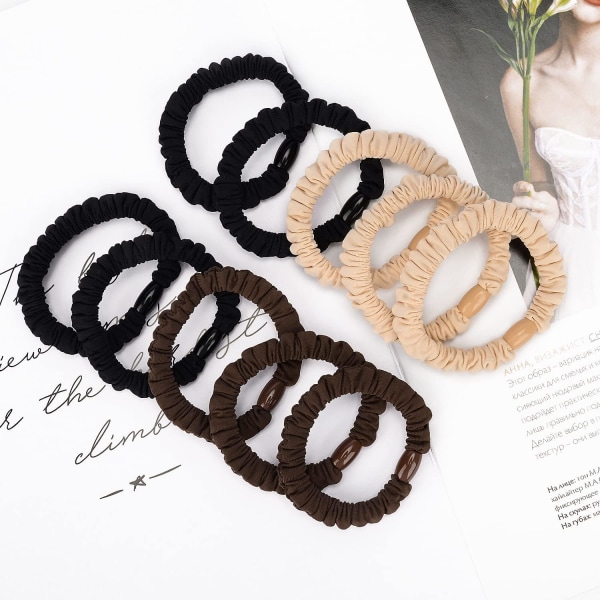 Hiuslenkit, 10 kpl Silk Satin Silk Ponytail -hiuslenkit Pehmeät vaurioittamattomat hiuslenkit