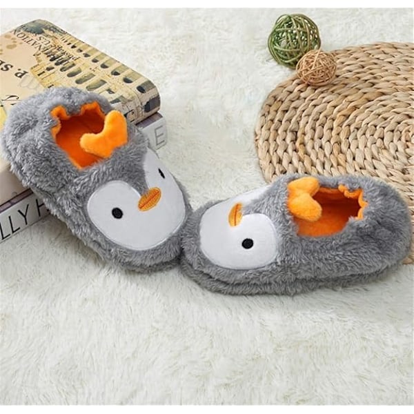 Baby Piges Bløde Plys Hjemmesko Tegneserie Varme Vinter Hjemmesko (Indvendig længde 17,5 cm)