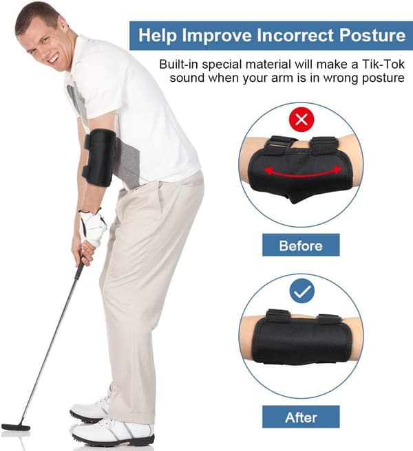 Golf Swing Guide Swing Træning Albuetræner Swing Posture Corrector Træningshjælpemiddel