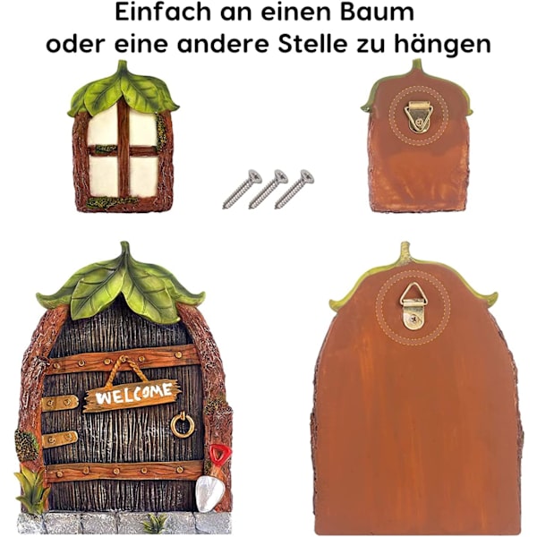 (Blade) Feernes Have Dør Miniature Dør til Træer Hjem Tilbehør