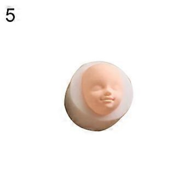 3D Ansikte Lera Fondant Silikonform Tårta Choklad Godis Bakning Dekorationsverktyg (5)