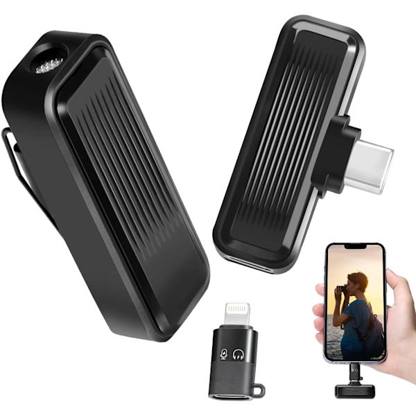 Langaton Lavalier-mikrofoni iPhone iPad Androidille, Plug-Play L