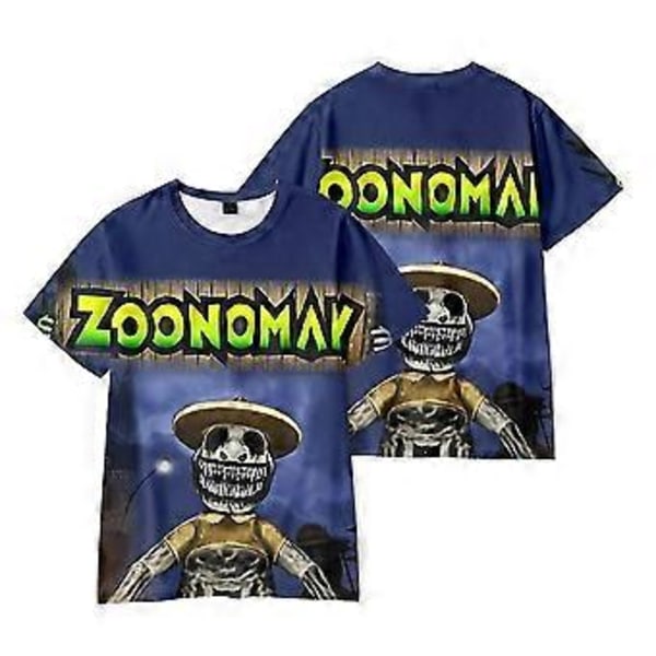 Barn Pojkar Flickor Zoonomaly Tecknad Tryck Sommar T-shirt Anime Kortärmad Rundhalsad Topp (6-7 År B)