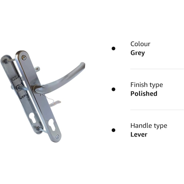 Dörrhandtag för Upvc i Hardex Chrome, 92mm / 210mm