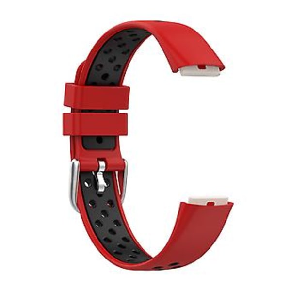 Til Fitbit Luxe Silikonrem (Rød Sort)