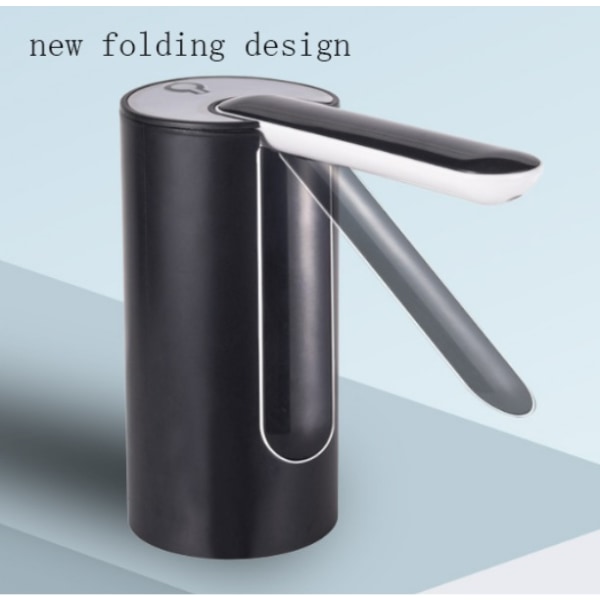 1 st svart hopfällbar automatisk vattenkokarpump, USB-laddningsbar elektrisk
