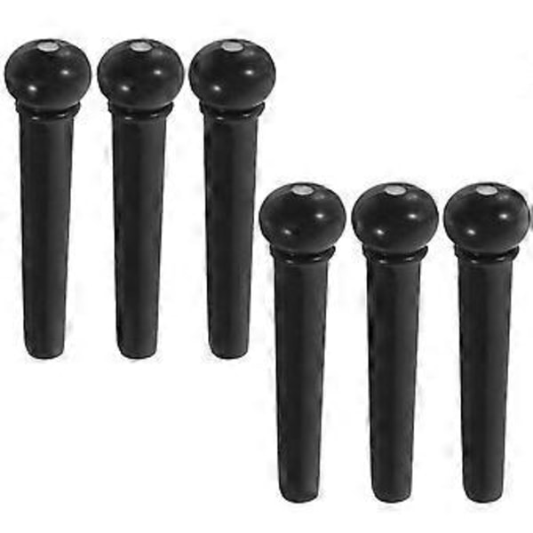 6 stk. Gitarbro Pins Plugger Akustisk Gitarstreng Pins Gitarstreng Stemmeplugger Gitarutstyr