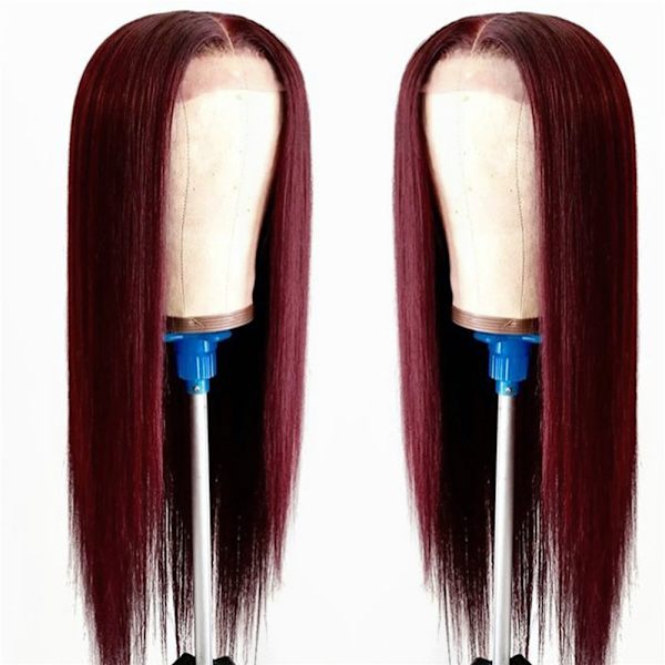 Hår Farve Lace Front Paryk Langt Lige Hår Parykker Limfri Varme