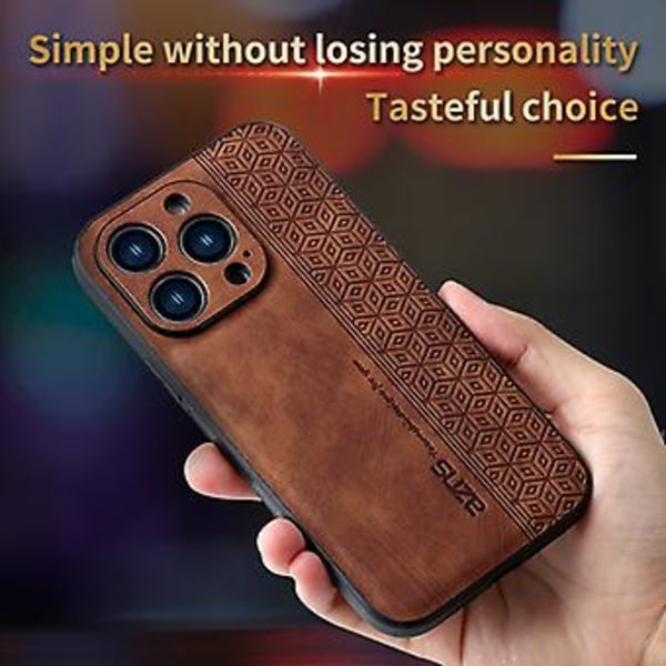 AZNS 3D Präglad Telefonfodral för iPhone 15 Pro (Lila)