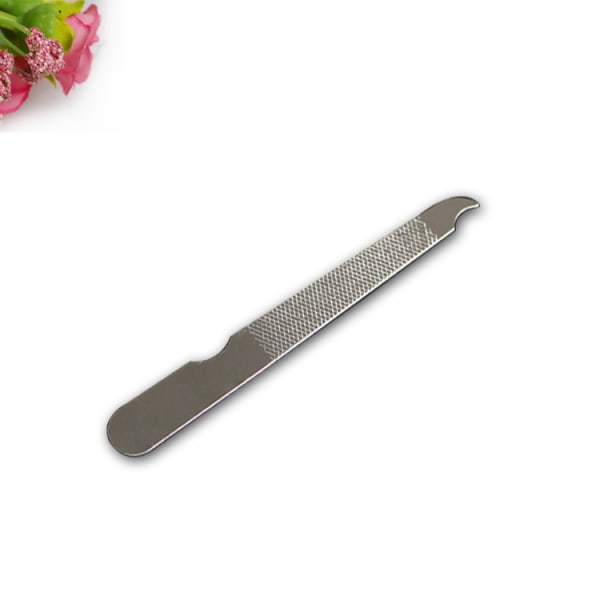 Nagelfil Set Dubbelsidig Nagelfil med Böjd Spets, Metallfil