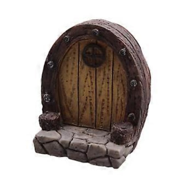 2x Miniature Have Dør Græsplæne Ornament Fe Dør til Hjem Stue Baghave Stil B