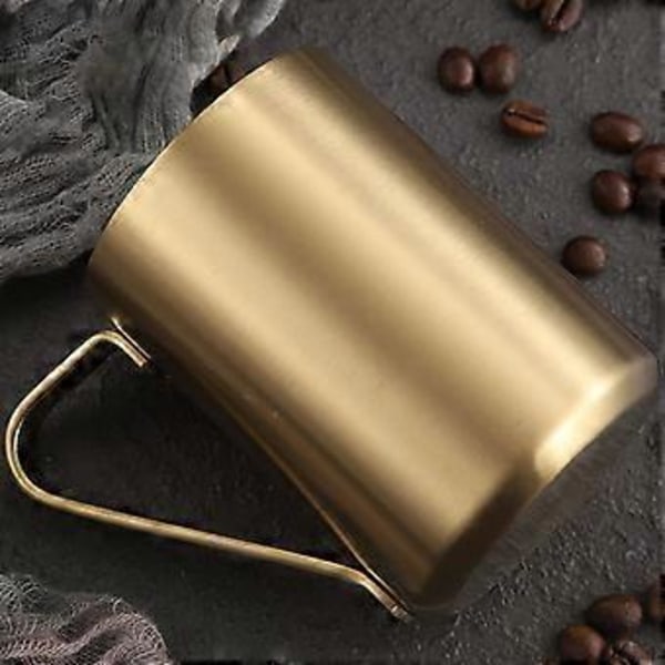 150/280ml Vattenkopp med Handtag Dubbelväggig Rostfri Stål Kaffe Öl Kopp Mugg Dryckesverktyg Daglig Användning (280ml Guld)