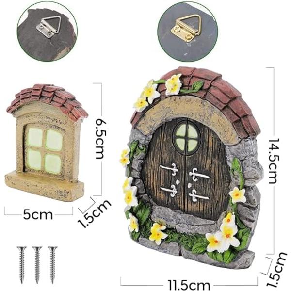 Fées Have Dør Miniature Dør til Træer Tilbehør Ma