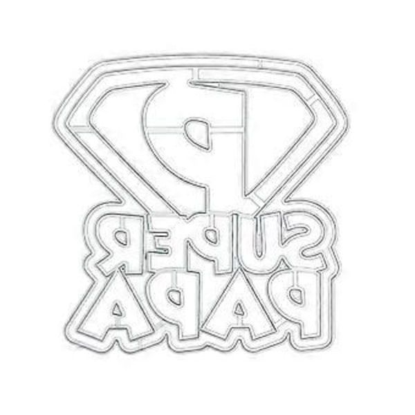 Super Papa Metal Skæreforme Stencil DIY Scrapbooking Album Papir Kort Skabelon Form Prægning Håndværk Dekoration