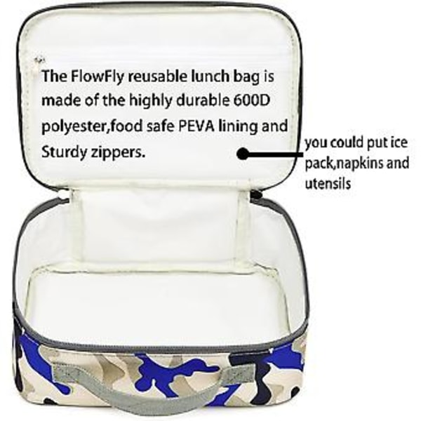 Flowfly Lunsjboks Isolerende Myk Bag Mini Kjøleboks Tilbake Til Skolen Termisk Måltid Tote Kit For Jenter, Gutter
