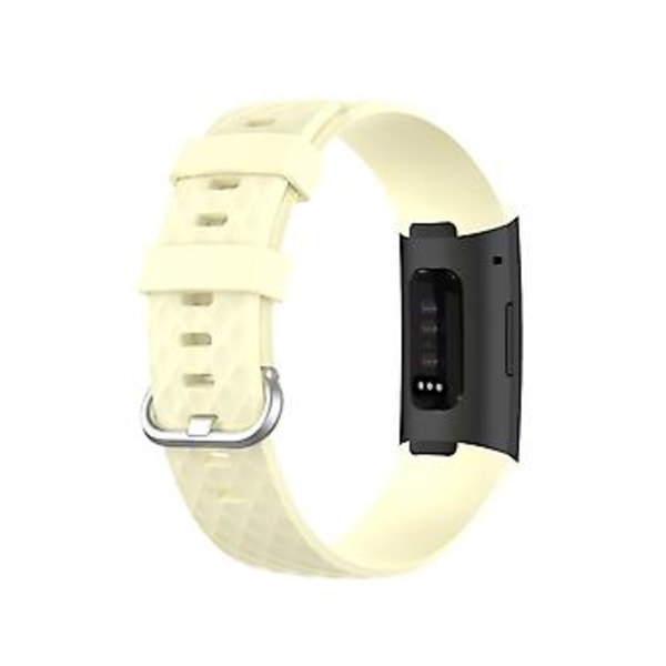 Pehmeä älykellon ranneke urheiluranneke korvaava Fitbit-Charge 3/4:lle (L Vaaleanpunainen)