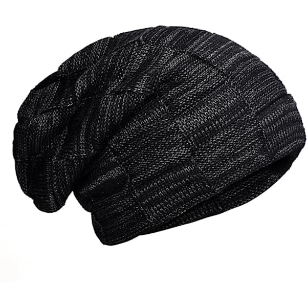 Dame Vinter Slouch Beanie Uldhue Med Varm Fleecefor