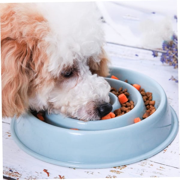 1pc Blue Pet Feeding Bowl Dog Feeding Bowl Pet Supplies Plastic P