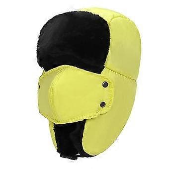 Vintermössa Varm Tjock Jaktmössa Vindtät Cykelmössa Öronskydd (fluorescerande gul)