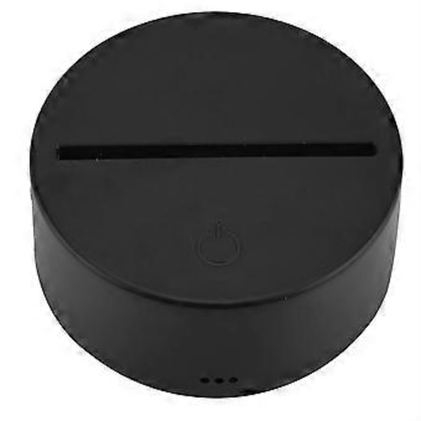 Touch Kontrol Lampe 3D Natlampe Akryl Delfin Panel + USB Kabel (Sort + Fjernbetjening)