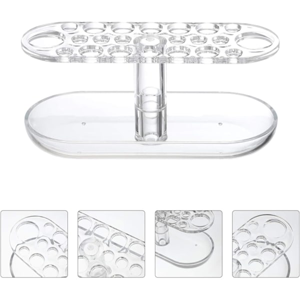 1 stk. Akryl bordplade blyant skrivebord hylde makeup drejeskive hjem rack kosmetik arrangør doven børste St