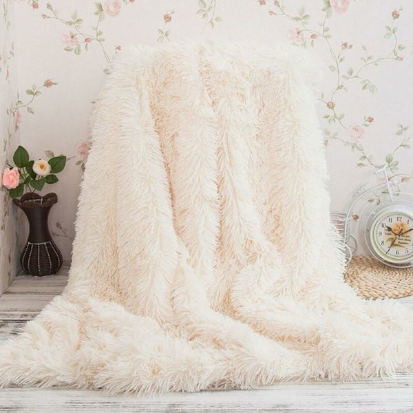 (grå, 130X160CM) Ternet Super Soft Fleece Tæppe Mikrofiber Thro