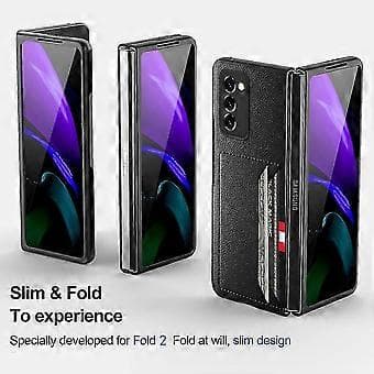 Slankt, lett skinnveske for Samsung Galaxy Z Fold 2 4 Fold4 Fold2 5g Fold.