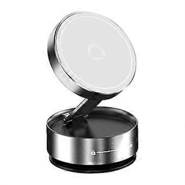 Vakuum Telefonholder Magnetisk Universal Sammenfoldelig Telefonstander til Navigation Kørsel (Sølv)
