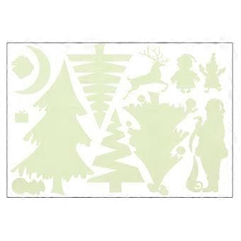 Vacker jul-tema lysande väggdekal självlysande jul väggdekal för hemmet