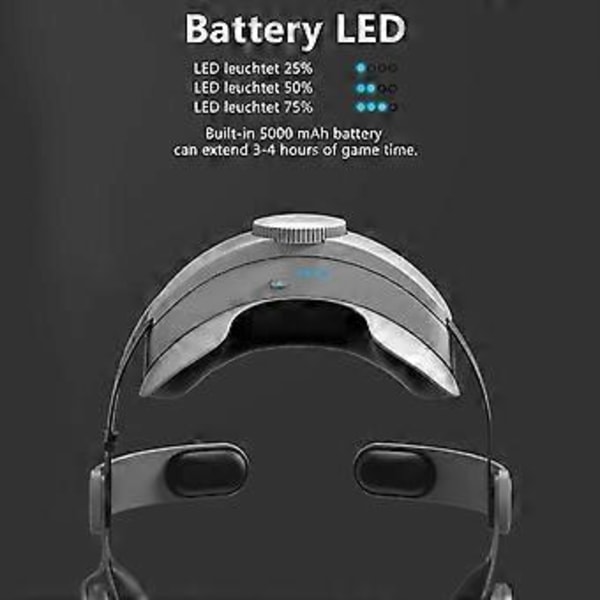 Udskiftningshovedbånd til at forbedre VR-spiloplevelsen til Oculus Quest 2 Headset