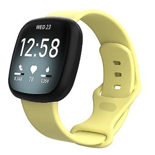 Silikonarmband för Fitbit Versa 3 / Sense Storlek: L (Krämvit)