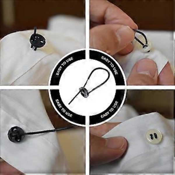 10 stk. Ikke-sy Fasteners Slitesterke Klesknapper Nålfrie Plastknapper