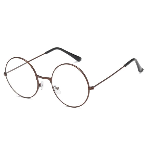 Antik kopparram vit bladguldram vit blad-unisex rund