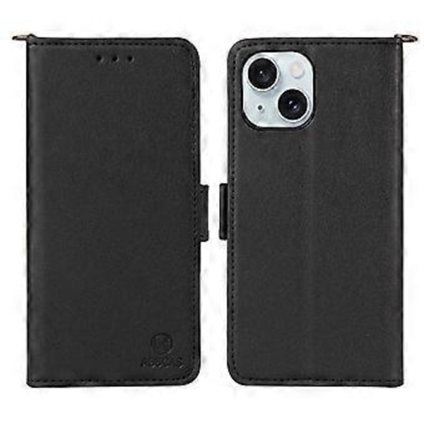 ABBCAS iPhone 15:lle - Muurahaisen Tekstuuri Puhelin Kotelo PU Nahka Telakka Magneettinen Folio Lompakko Kanne (Tyyli D)