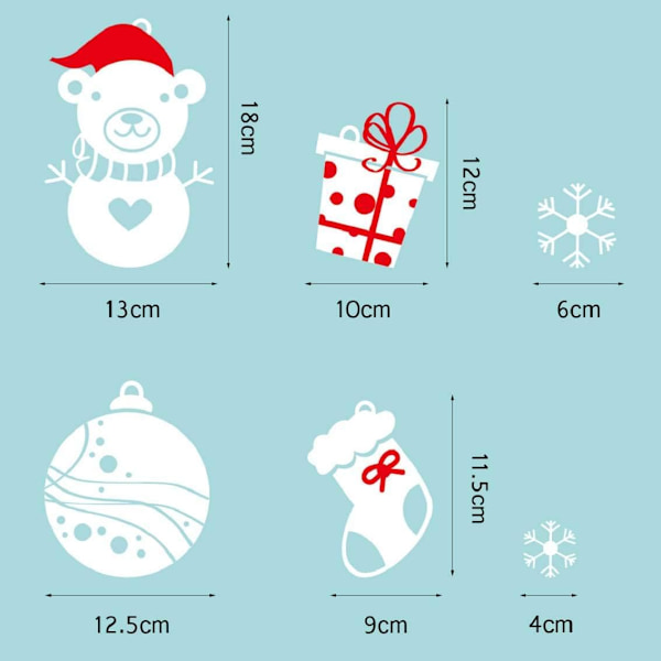 Jul Snöglob Avtagbara Väggdekaler Fönster Vägg Vinyl Ho