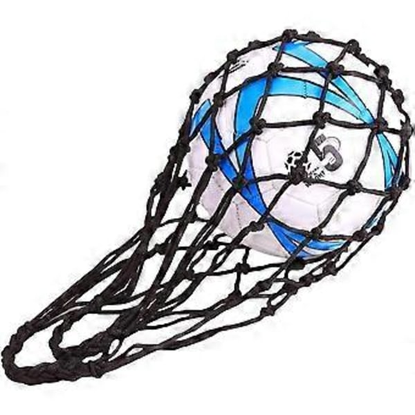 Sports Mesh Udstyrspose Volleyball Basketball Fodbold Fodbold Opbevaringsnetpose Bold Bære Mesh til Enkelt Bold (Sort)